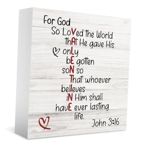 Christian Valentines Day Decor Bible Verse Scriptures Valentines Decorations