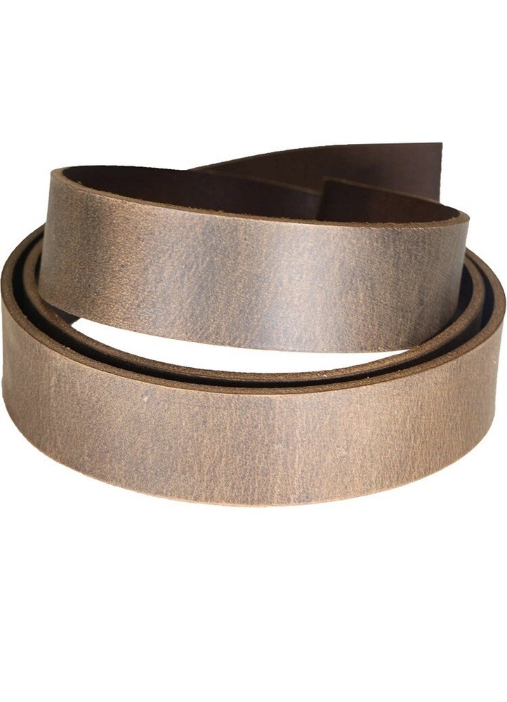1  1/2” Crazyhorse Buffalo Solid Leather strap, Distressed Belt Blank, Strip
