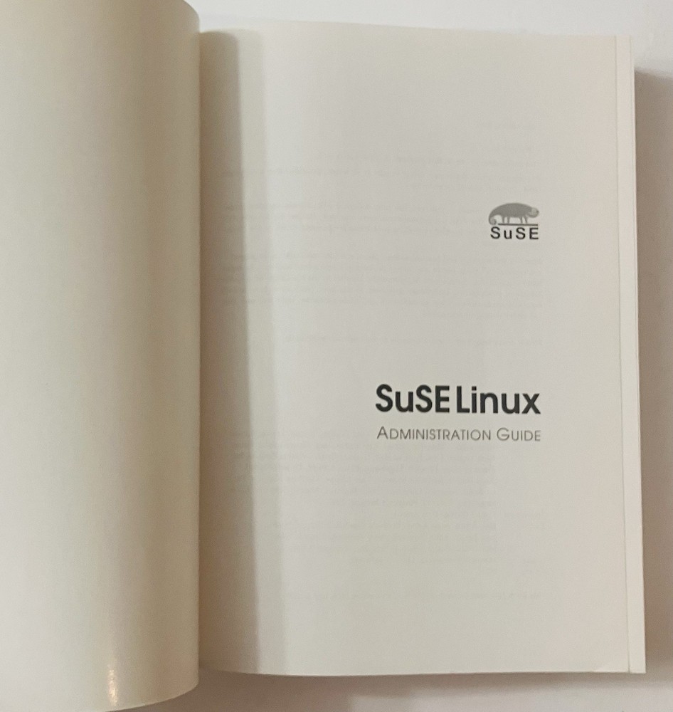 SuSE Linux 8.2 Administration Guide (2003) Vintage Linux Manual | VG Condition