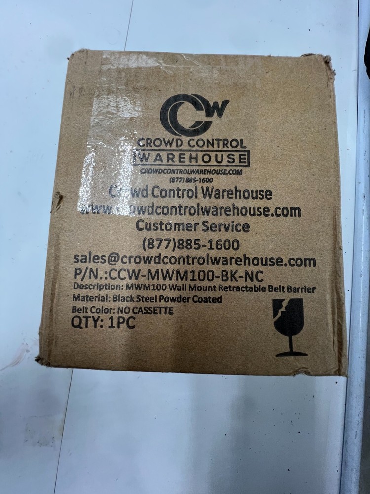 Crowd Control Warehouse MWM100 Wall Mount Retractable Belt Barrier