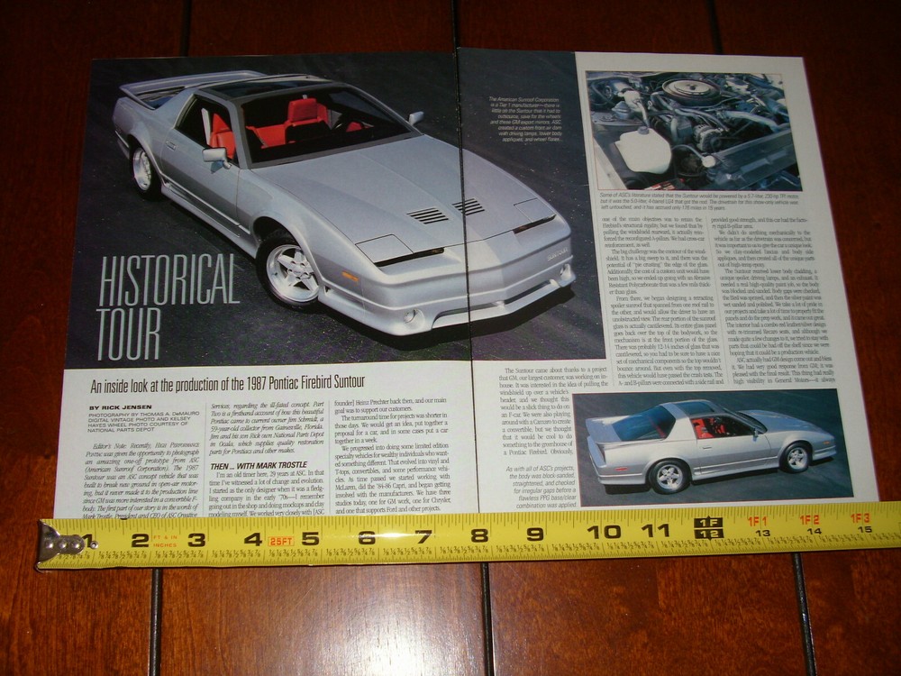 1987 PONTIAC ASC FIREBIRD SUNTOUR ORIGINAL 2002 ARTICLE