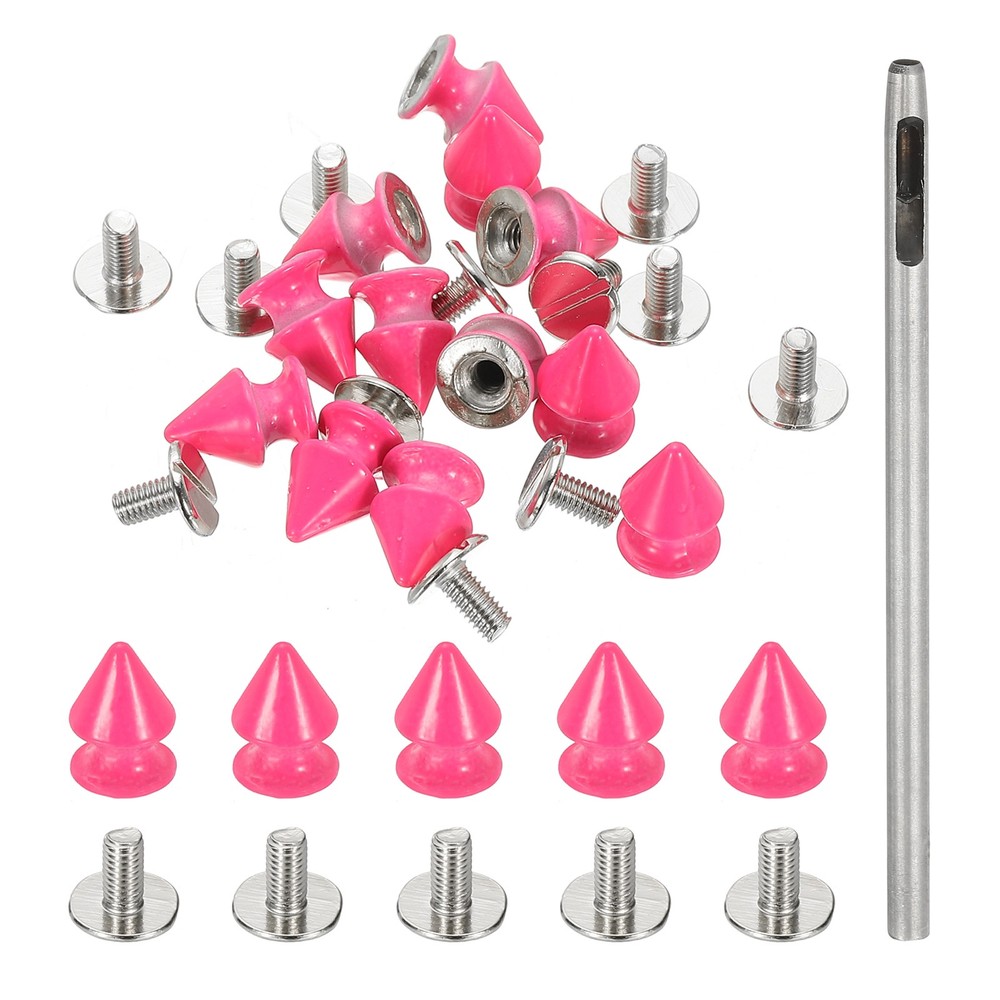 12mm Studs for Clothing, 24 Sets Spikes Leather Rivets, Pine