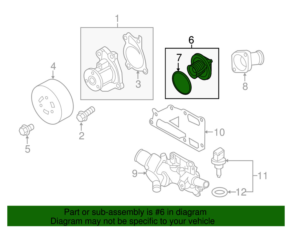 Genuine Engine Coolant Thermostat 21200-ED00A