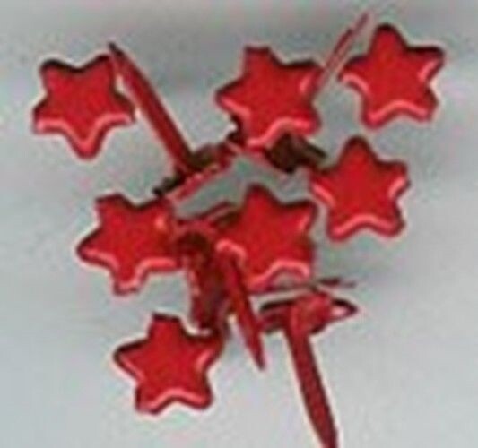 Mini Brads - Red Stars - 100ct