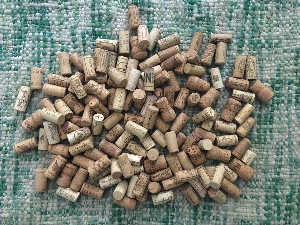 130 Used Wine Corks + 10 Champagne corks