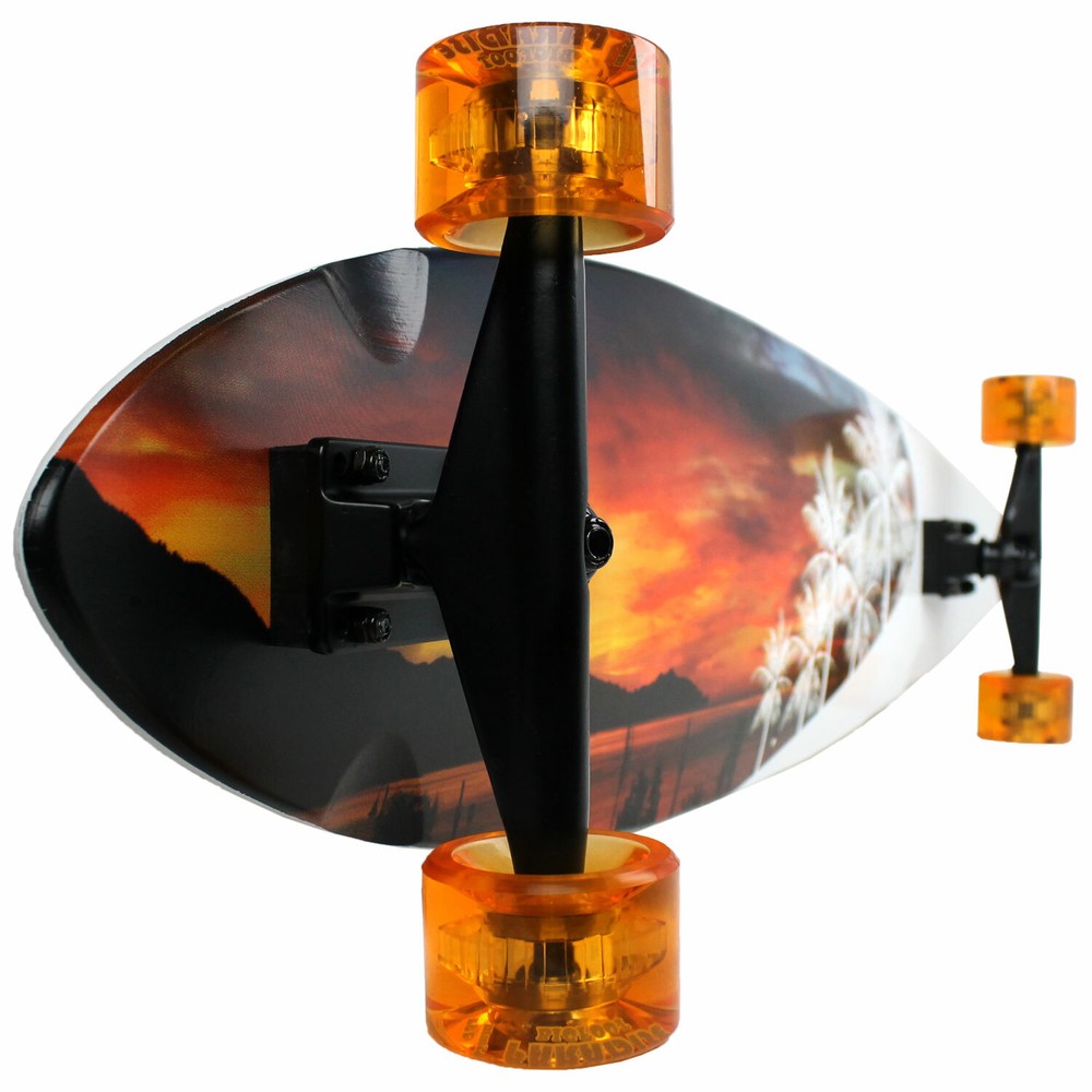 Paradise Longboard Complete 9.5" x 39.5" Sunset Fish Shape Cruiser