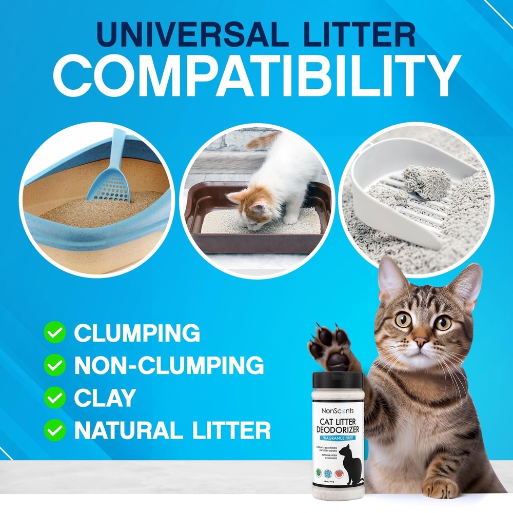 Odor Control Cat Litter Deodorizer - Professional Strength Odor Neutralizer, ...