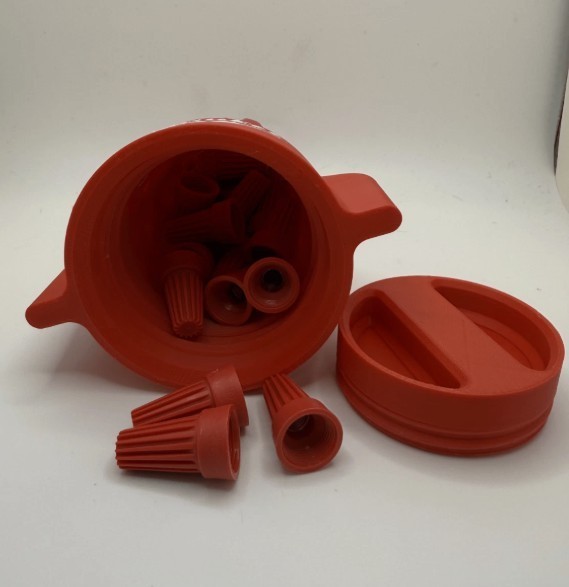 Milwaukee(inspired) Winged Wire Nut Style Storage Container With Lid