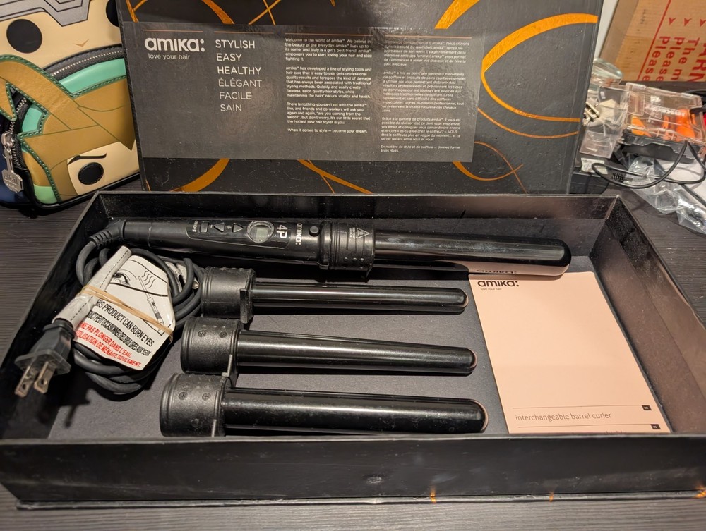 Amika 4p Interchangeable Curling Iron Pre Owned With Box