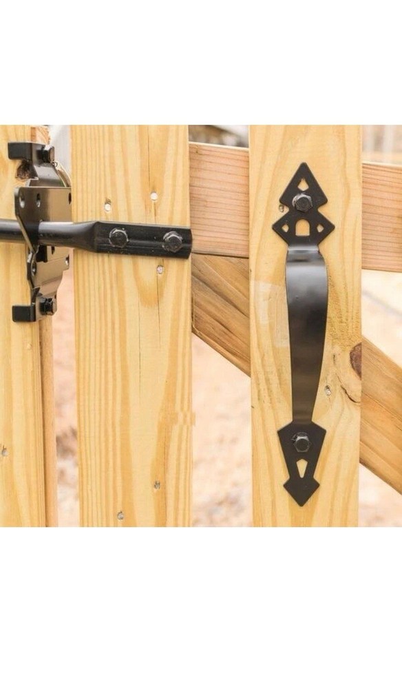 Everbilt 11-1/8 inch Black Heavy-Duty Rustic Gate Garage Door Pull Handle