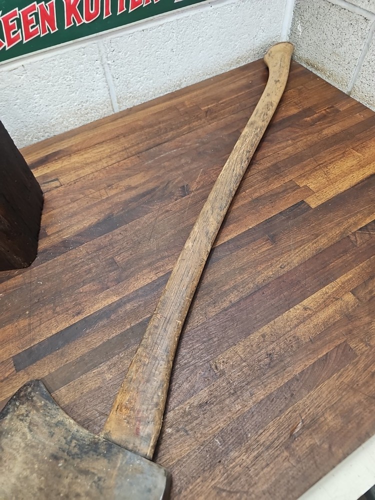 Q42- Vintage Dunlap Single Bit Axe w/ Original Handle