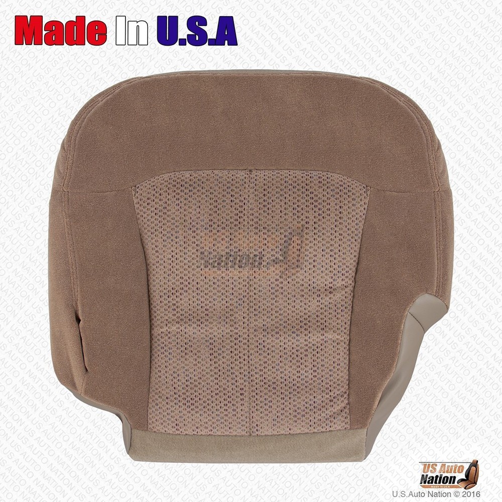1999 - 2002 Chevy Silverado Front Driver Bottom Cloth Seat Cover Medium Oak Tan