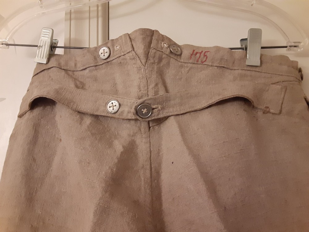 Original Swedish White Drill Uniform Trousers Dated 1932