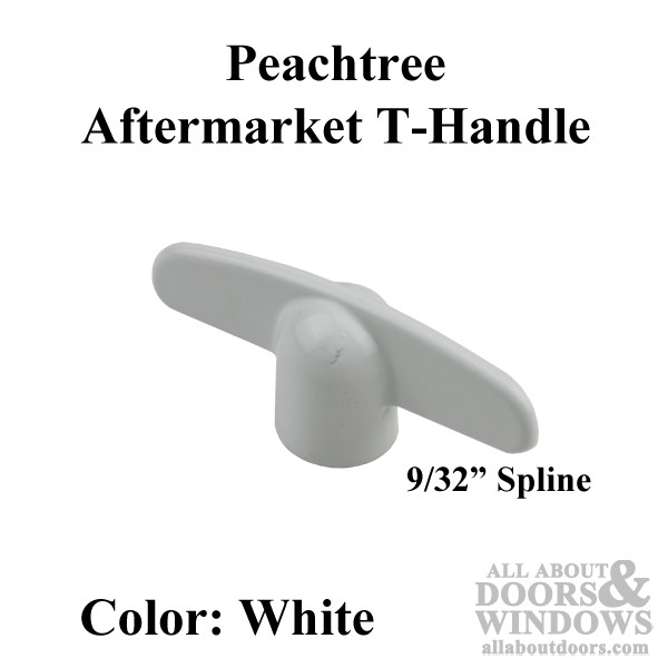 Peachtree Window T-Handle 9/32 Spline White