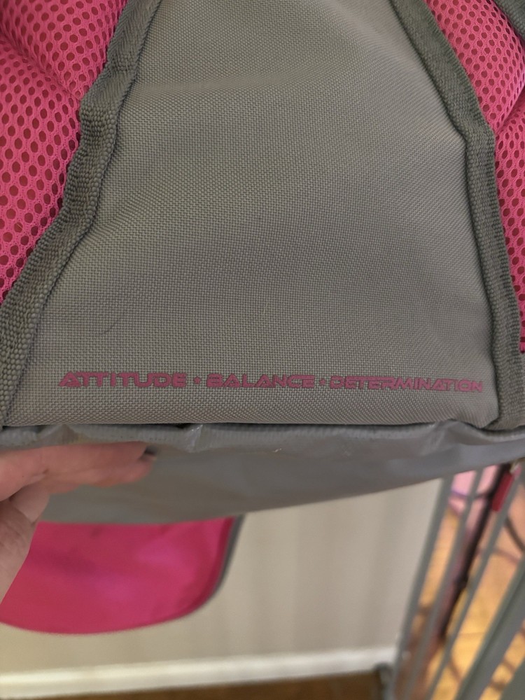 Large softball backpack 2 bats Backpack bag. Excellent Condition. Grey-pink.