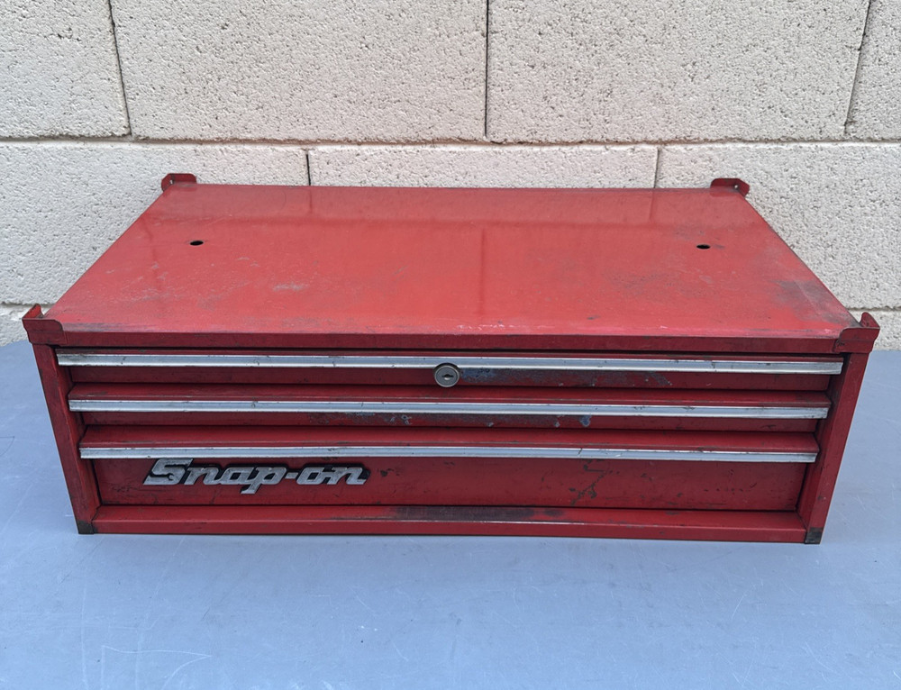 Vintage 1991 Snap-On Tools USA Intermediate / Middle 3 Drawer Tool Box KRA-429F