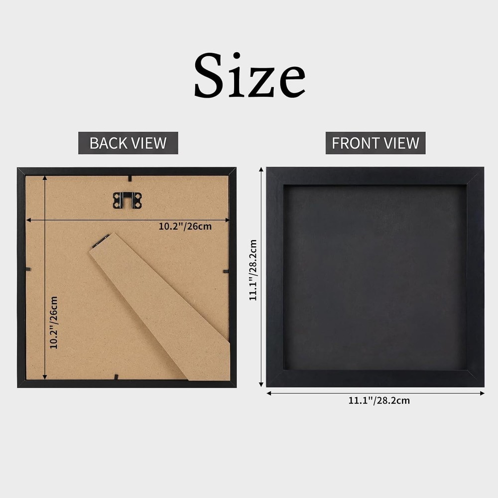 11x11 Enamel Pin Display Case, Black Pin Display Frame for Table or Wall Mount,
