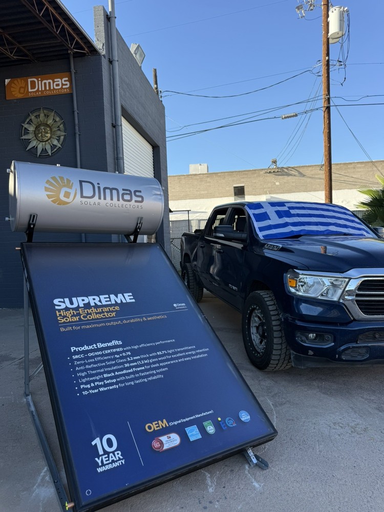 Dimas T50 Solar Water Heater 50Gal Complete Kit | 10Yr Warranty | FREE Shipping