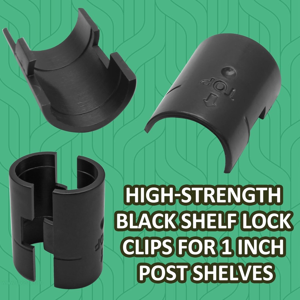 Wire Shelf Clips 1 Inch Plastic Shelf Lock Clips 52 Pack
