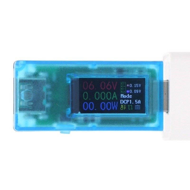 Easy Carry Voltage Current Tester with Temperature Display Waterproof ABS for