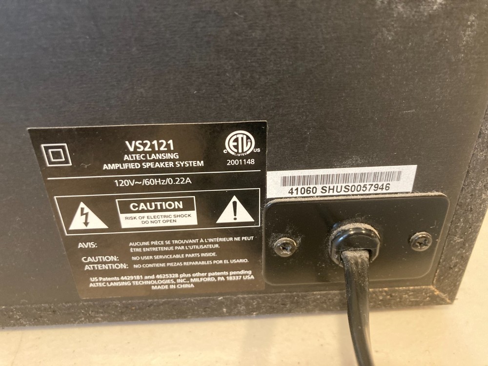 Altec Lansing Technologies Vs 2121 Computer Subwoofer