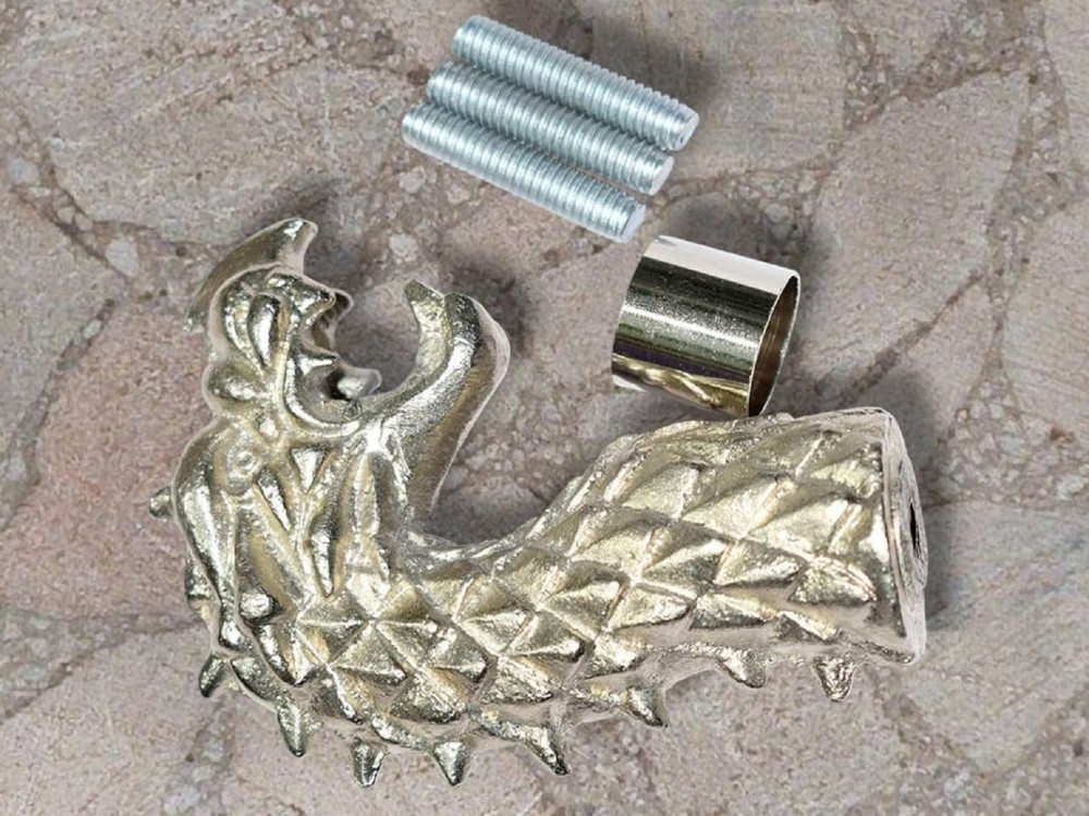 Handmade Vintage Antique Walking Cane Handle Dragon Silver Handle