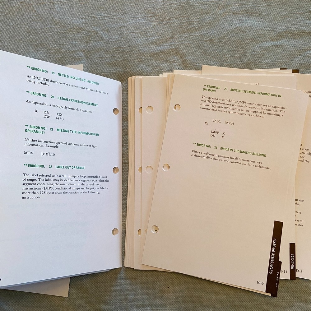 IBM Personal Computer CP/M-86 Operating System Language Series 1st Ed. 1982 Book