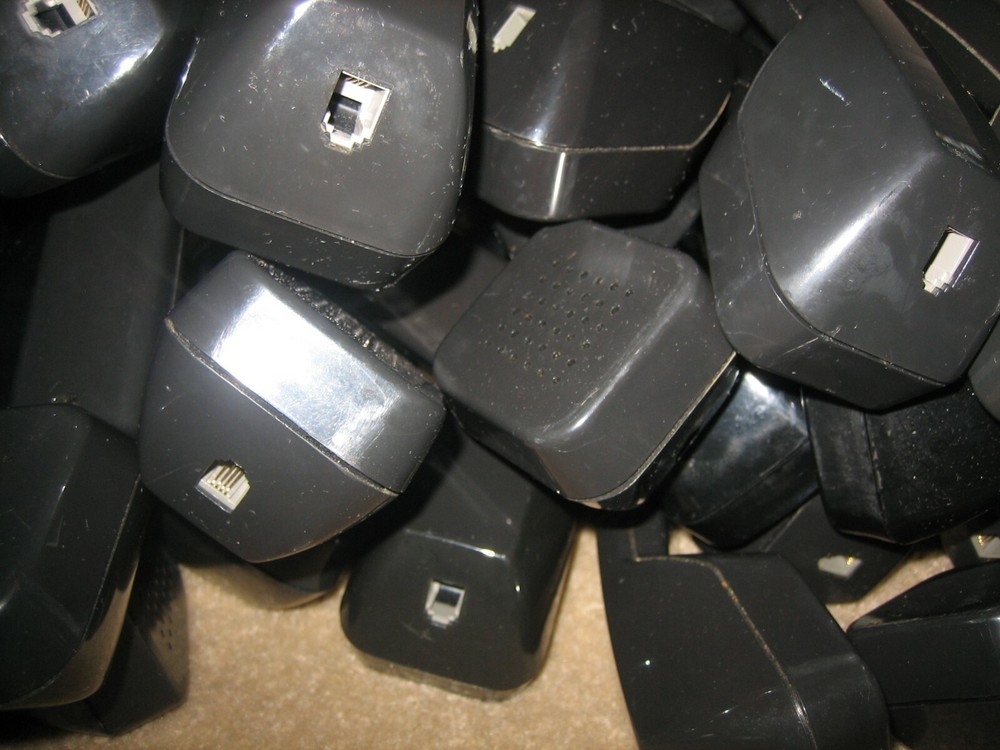 Two (2) OEM Vodavi Starplus Handset Black (Cords Optional)