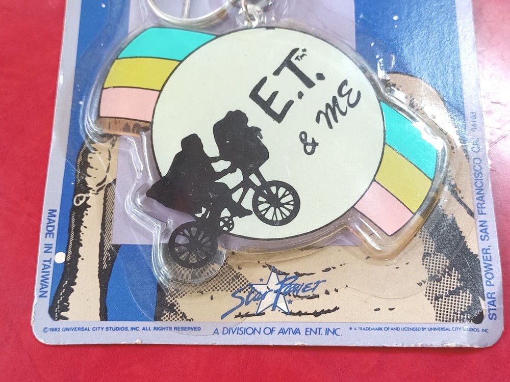 1982 E.T. Keychain Still Sealed In Original Package, Large Keychain