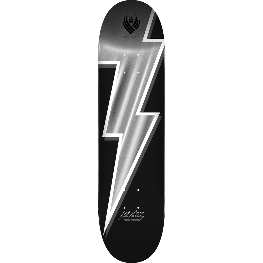 Powell Peralta Skateboard Assembly Flight Mike Vallely Lightning Bolt Silver 8.