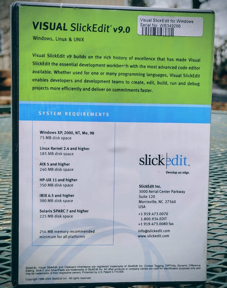 Visual Slick Edit Windows, Linux, UNIX