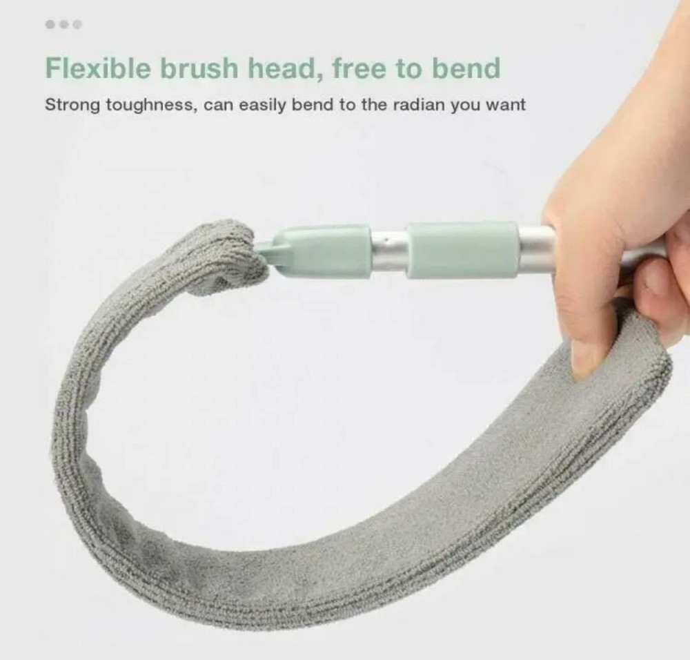 DUST CAPTURE THIN DUSTER BROOM TELESCOPIC HANDLE MOP FOLDING CLOTH
