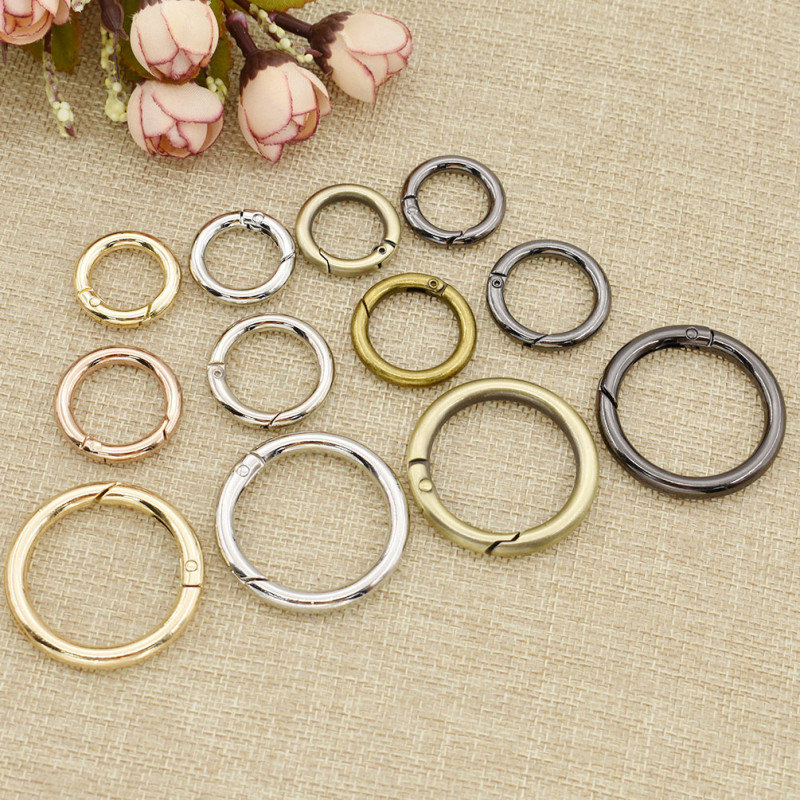 Snap Clip Trigger Spring Gate O Ring Keyring Buckle Bag DIY Decor Accessory 5pcs