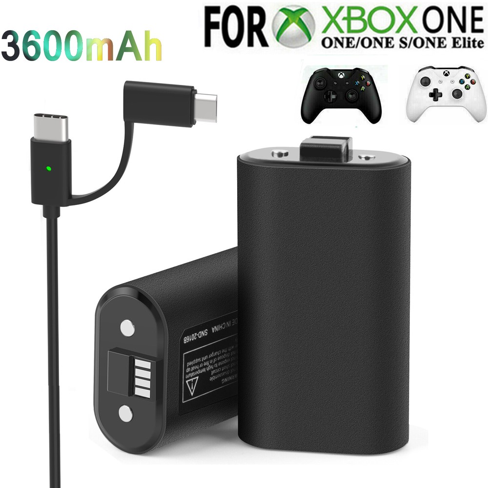 For Xbox One S X/Series X S Controller 2 Rechargeable Battery Pack+USB-C Cable