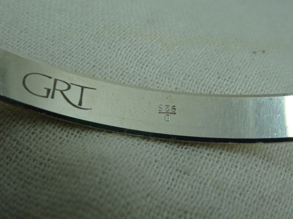 GRT Sterling Silver Bangle Bracelet 925 7mm 30.6grams Solid 8.5"
