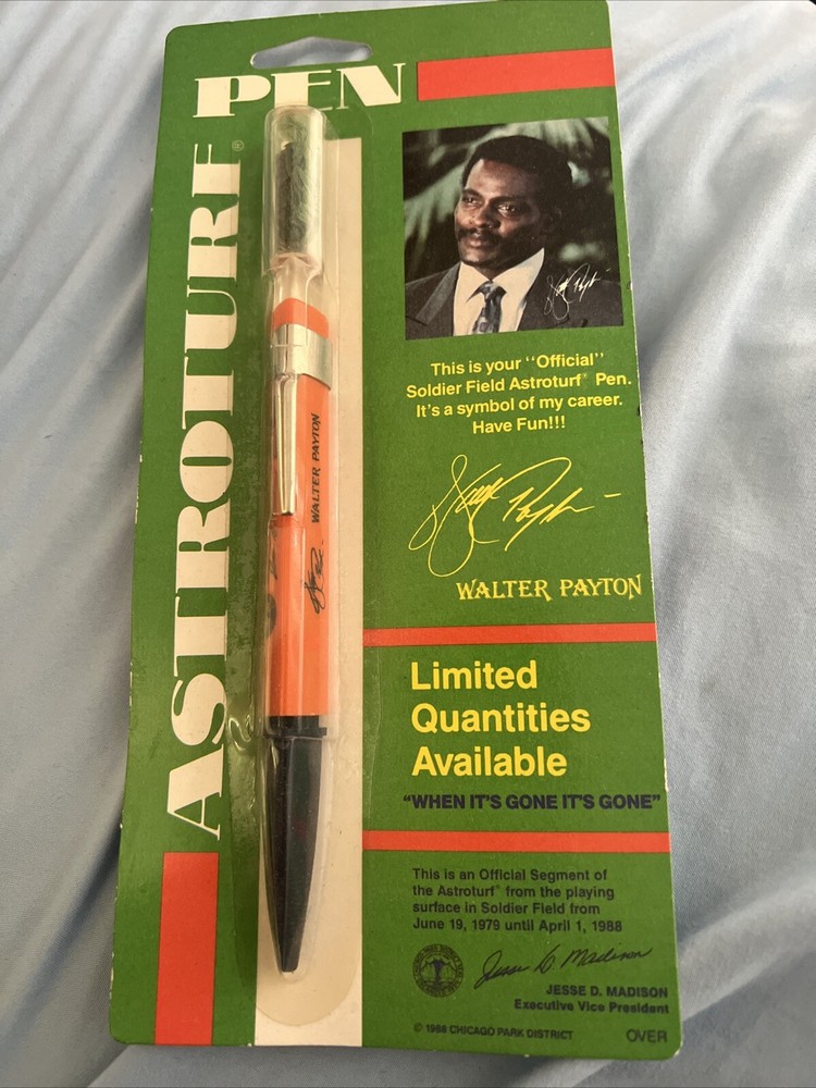 Rare Walter Payton Astroturf Pen Sealed