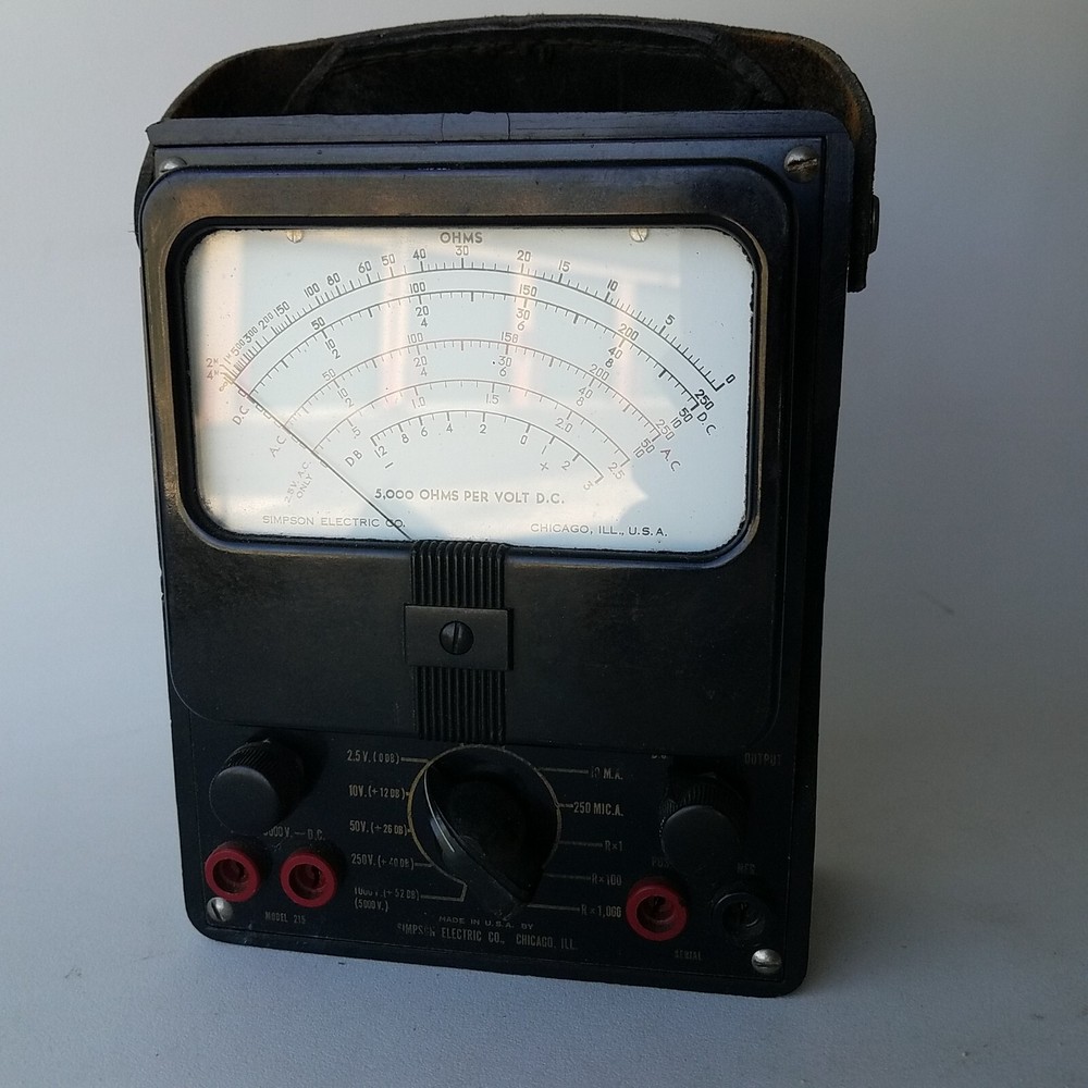 Simpson Model 215 Ohm Meter Multimeter Multi Tester