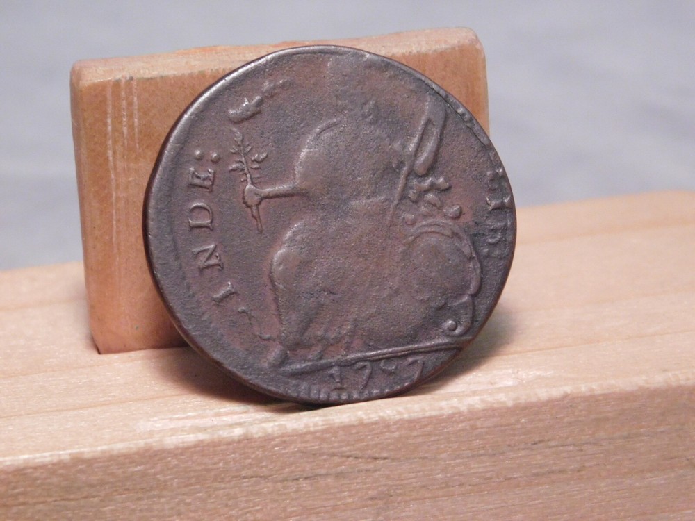 1787 Connecticut copper draped bust left