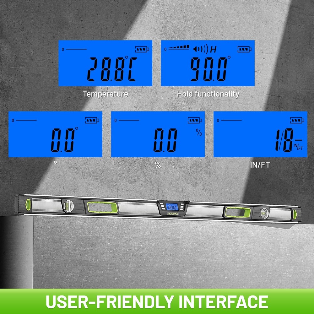 Huepar 48-Inch Digital Level, Professional Smart Precision 48 Inch Level