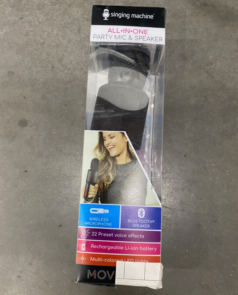 Singing Machine karaoke Move Microphone with Lighting,vocal effects