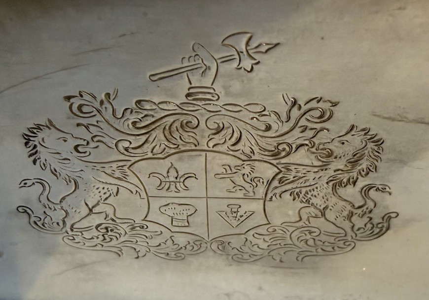 Antique Silver Matchbox Holder Engraved Crest Hallmarked
