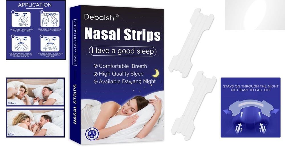 Effective & Discreet 30 Clear Nasal Strips for Uninterrupted Sleep Experience