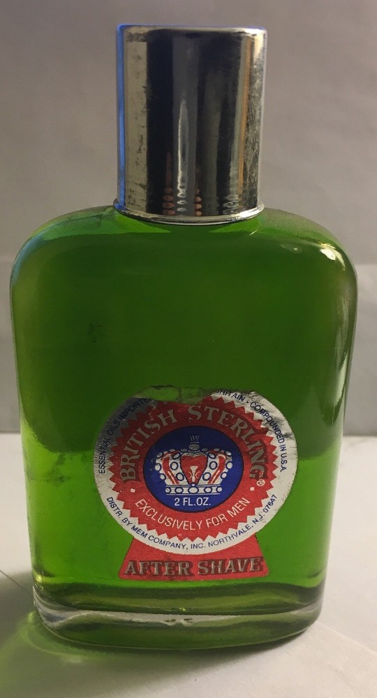 British Sterling After Shave 2oz. 59mL by Mem PLASTIC BOTTLE 2 PACK