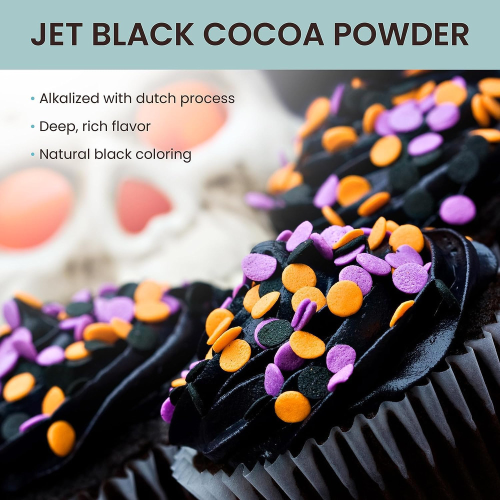 – Black Cocoa Powder for Baking 1Lb – Darkest Dutch Processed, Alkalized, Unswee