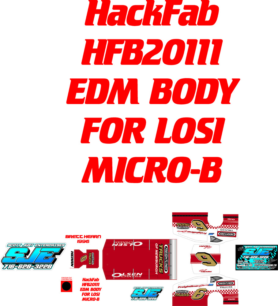 HACKFAB HFB20111  EDM  FOR LOSI MICRO B WRAP BREAT HEARN 1996