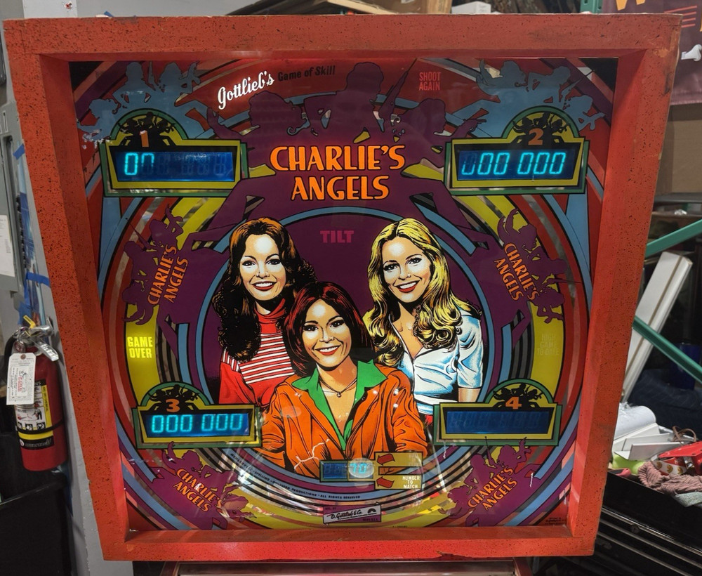 1978 CHARLIES ANGELS PINBALL MACHINE PROFESSIONAL TECHS PLAYS GREAT