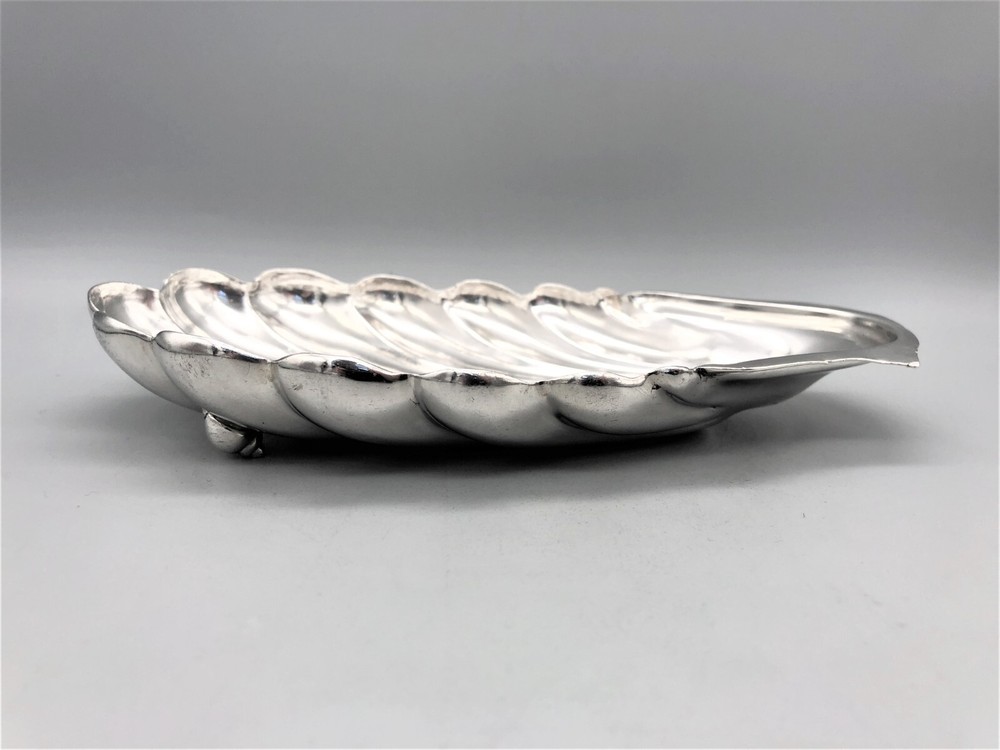 LARGE VICTORIAN STERLING SILVER SHELL DISH, JACKSON & DEERE, LONDON, 1887