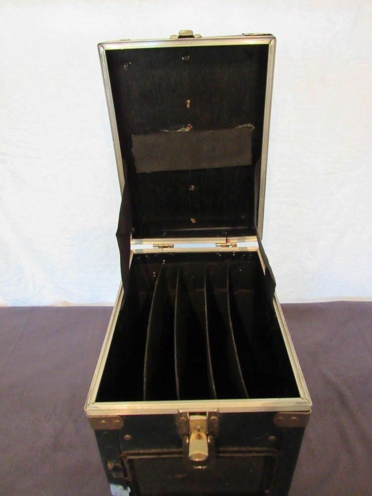 Vinyl Record File Box Flight Storage Carry Hardshell Case Locking Industrial