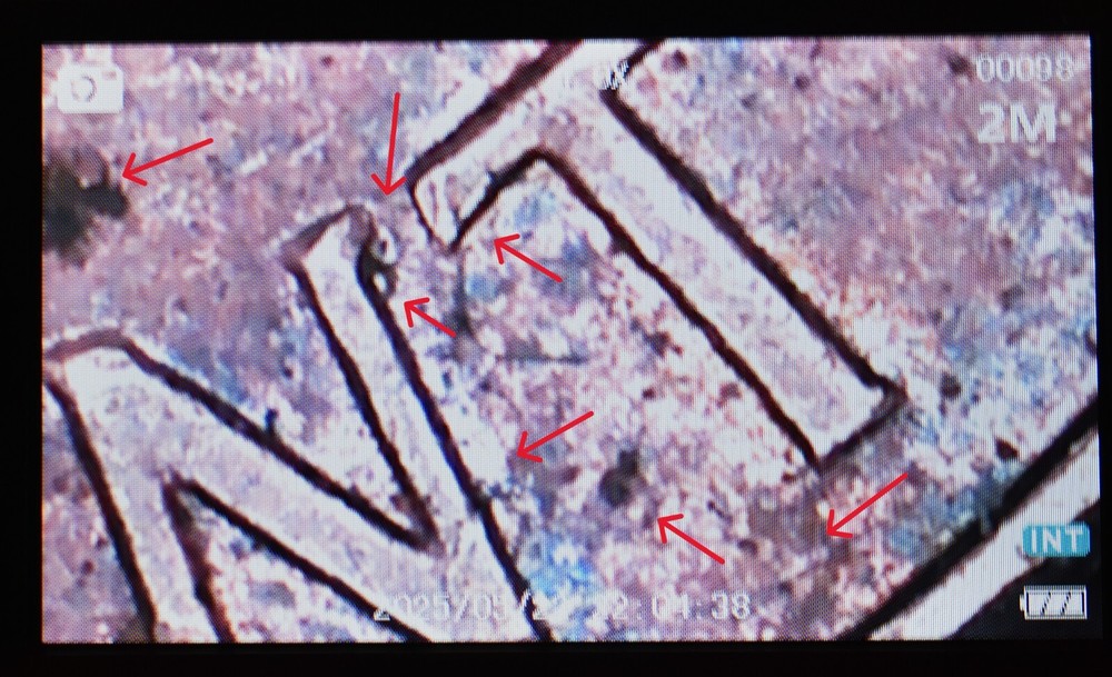 1963 Penny Error Die Break One Cent US Minted Coin Multi Error Doubling Pillars