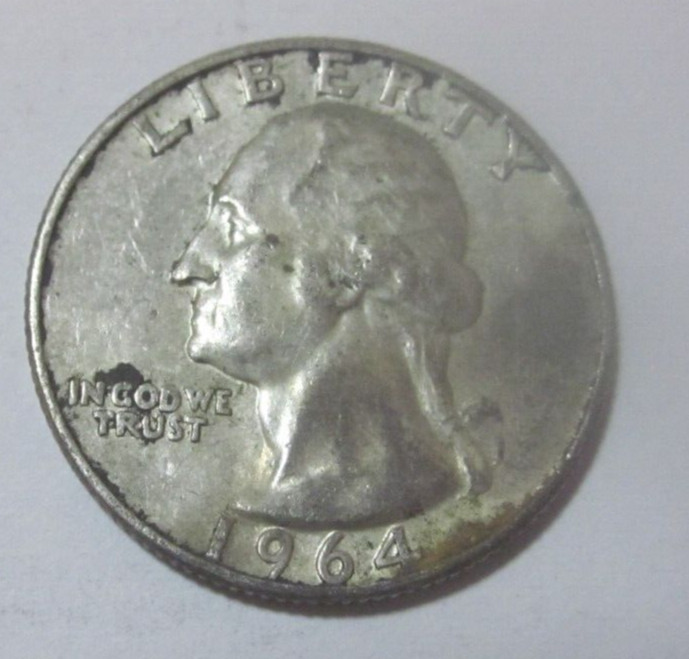 1964 D    Washington Silver Quarter   90% Silver